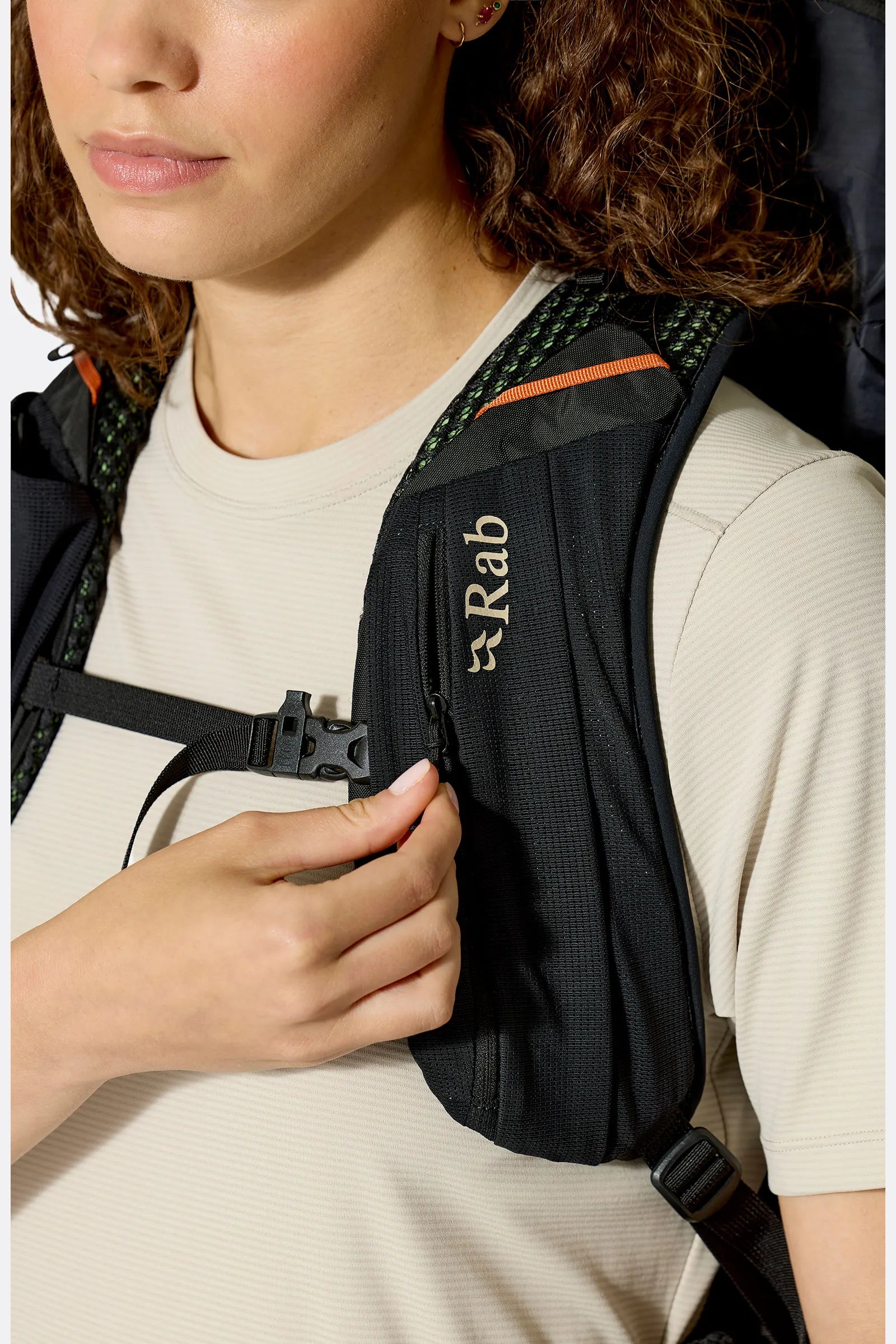 Rab Women's Airox ND 28 Day Pack in Fig Green/Black - Back System Detail