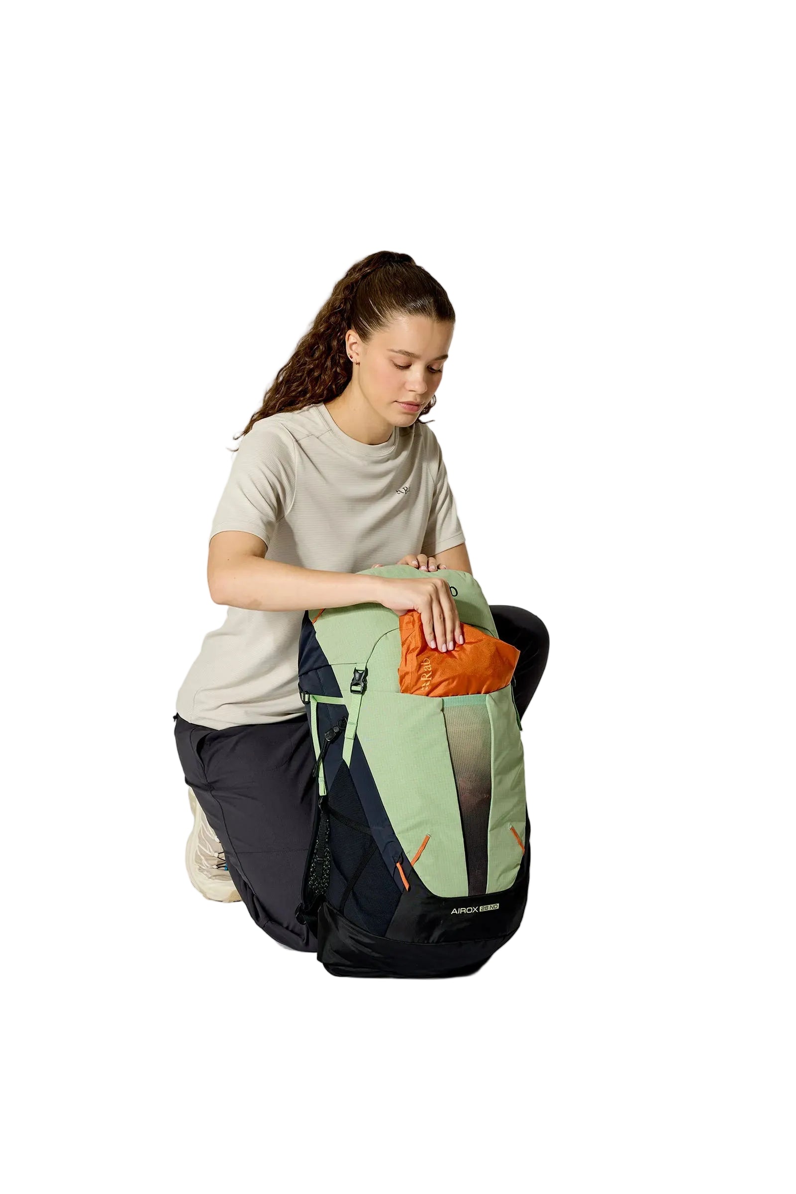Rab Women's Airox ND 28 Day Pack in Fig Green/Black - Three Quarter Standalone