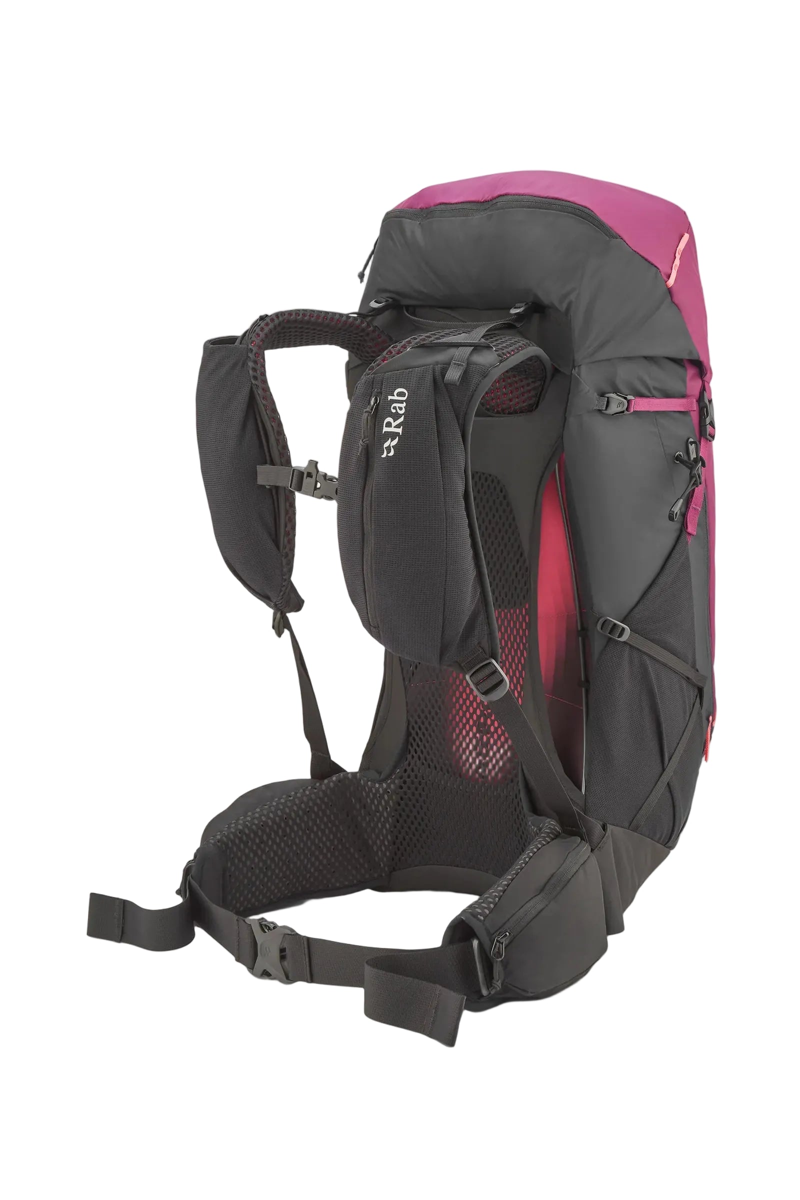 Rab Women's Airox ND 34 Day Pack in Mulberry/Black - Chest Strap Detail