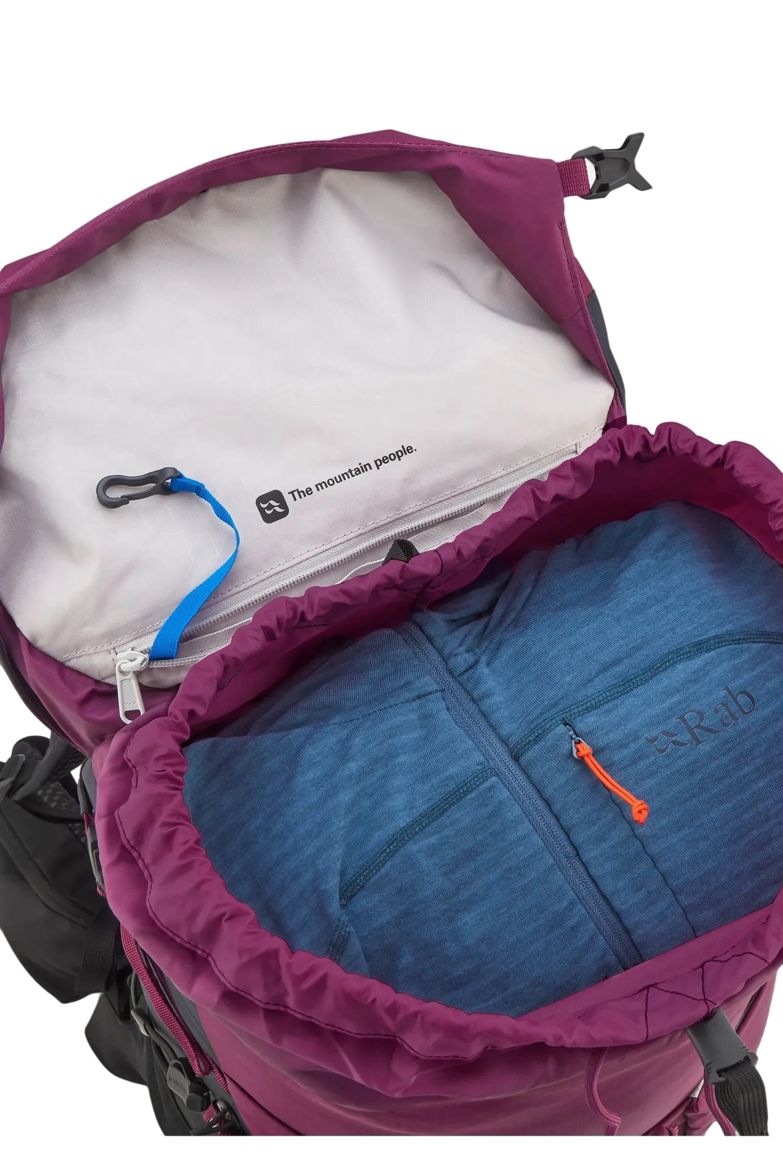 Rab Women's Airox ND 34 Day Pack in Mulberry/Black - Hydration Sleeve Detail