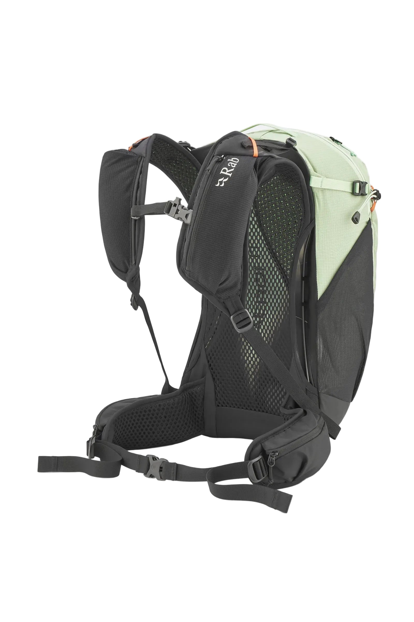 Rab Women's Airox ND22L Day Pack in Fig Green/Black - Back System Detail