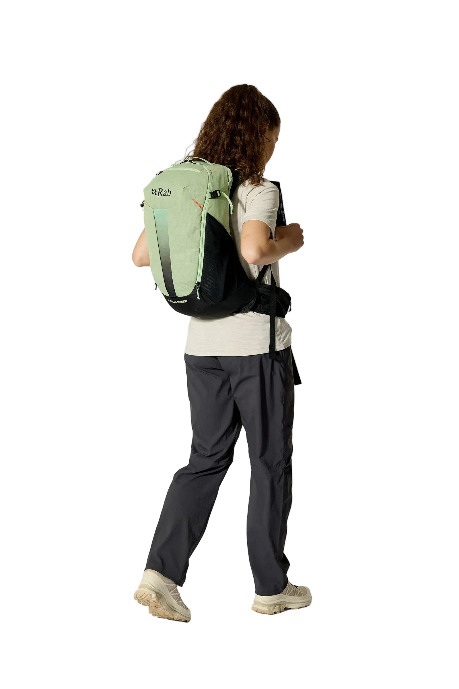 Rab Women's Airox ND22L Day Pack in Fig Green/Black - On Model Front View
