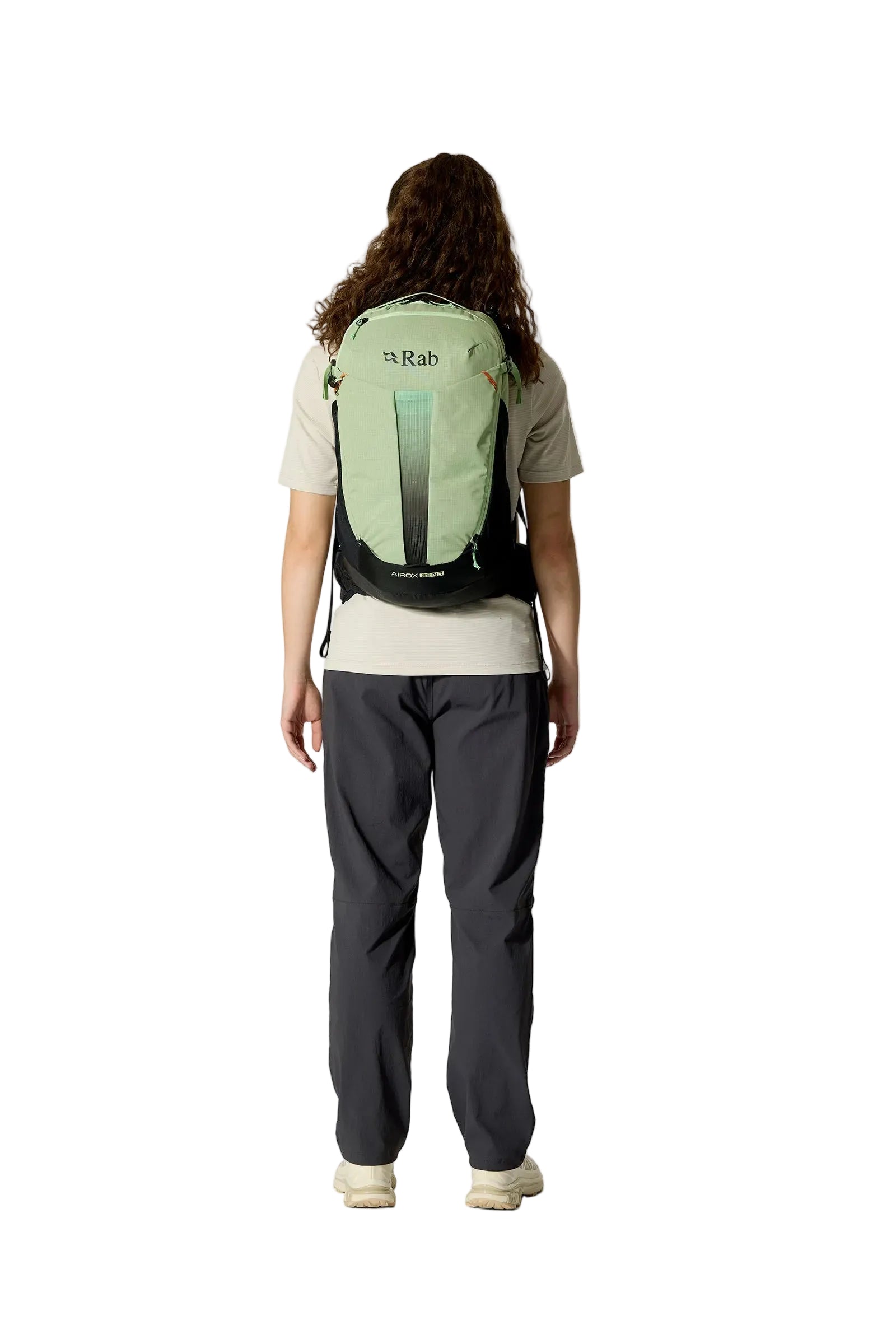 Rab Women's Airox ND22L Day Pack in Fig Green/Black - On Model Side View