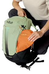 Rab Women's Airox ND22L Day Pack in Fig Green/Black - Side Pocket Detail