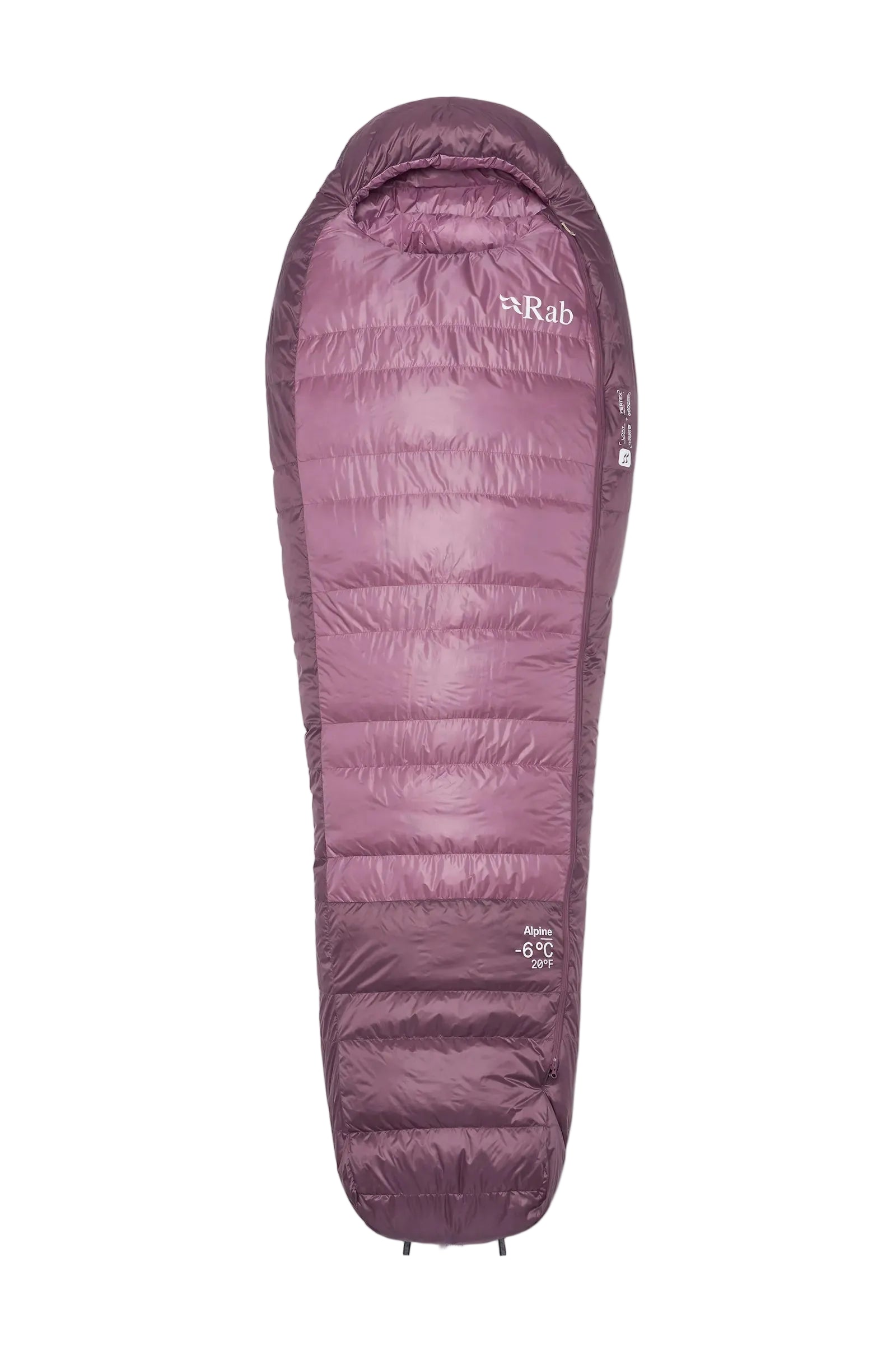 Rab Women's Alpine Down Sleeping Bag (-6°C/21F) in Iris/Dark Iris - Front