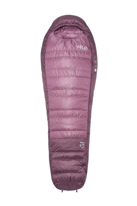 Rab Women's Alpine Down Sleeping Bag (-6°C/21F) in Iris/Dark Iris - Front