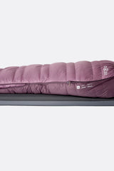 Rab Women's Alpine Down Sleeping Bag (-6°C/21F) in Iris/Dark Iris - Model Reclined