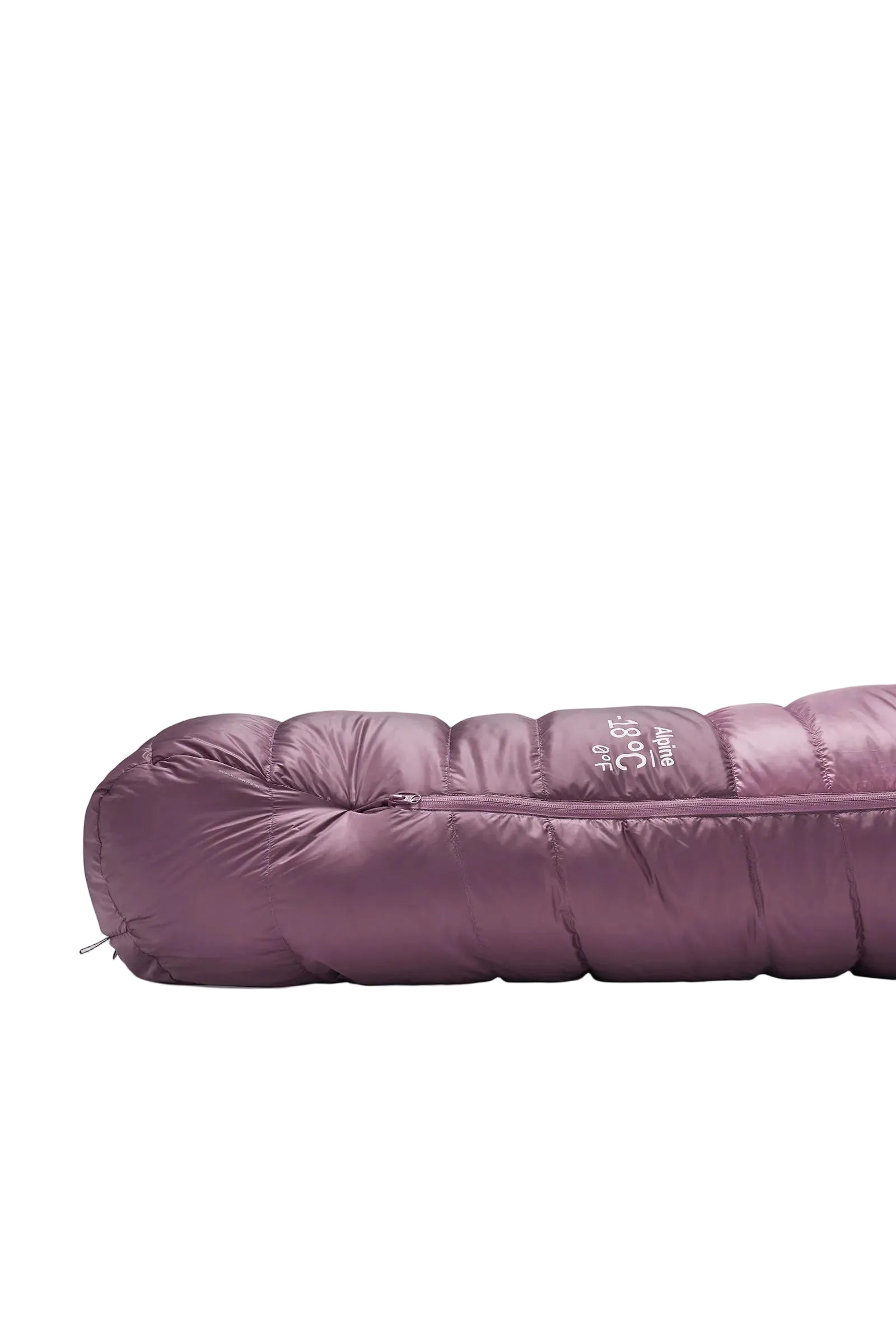 Rab Women's Alpine Down Sleeping Bag (-6°C/21F) in Iris/Dark Iris - Packed Side