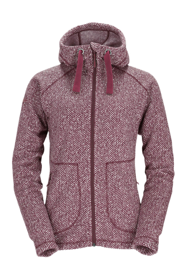Rab Women's Amy Hoody in Rioja - Flat Lay