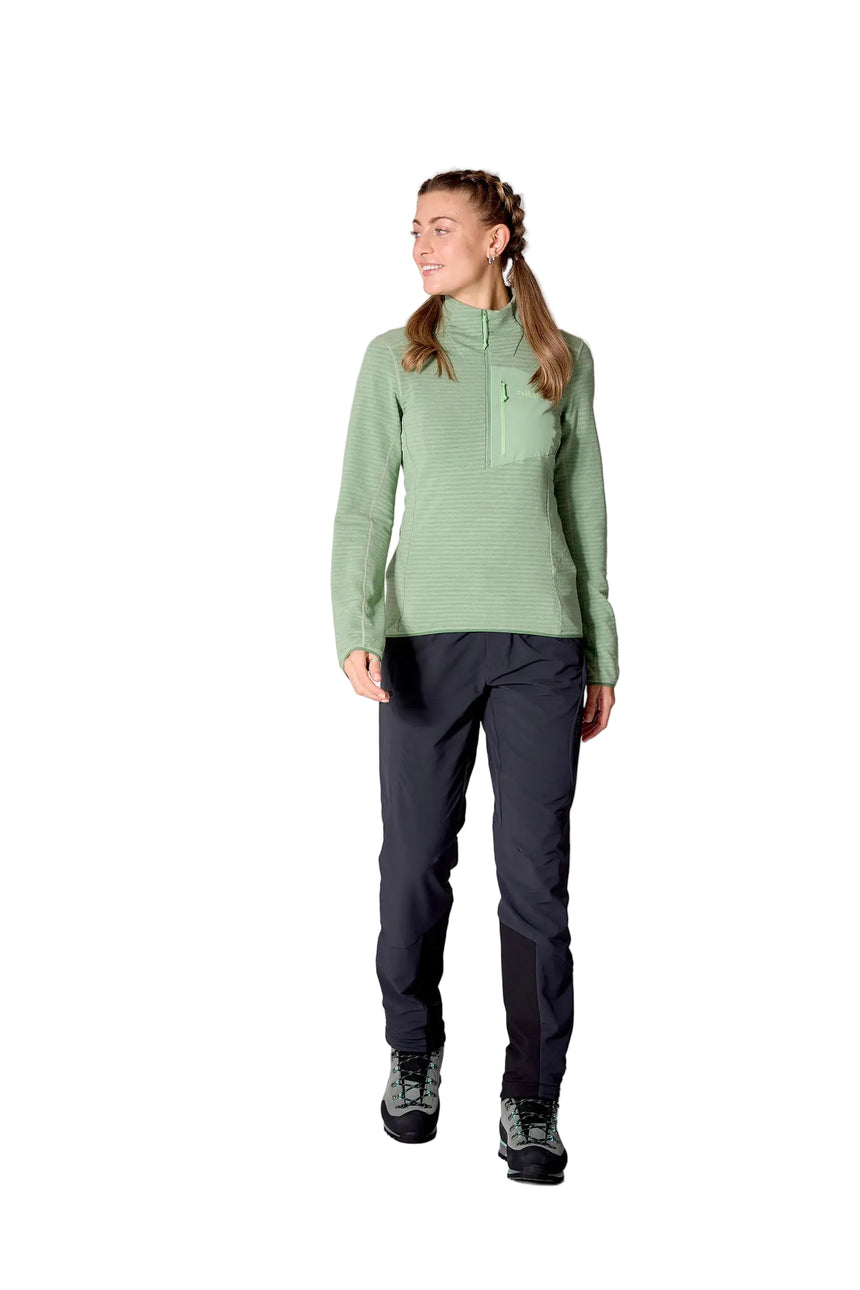 Rab Women's Ascendor Light Pull-On in Dark Fig Green - worn (full body)