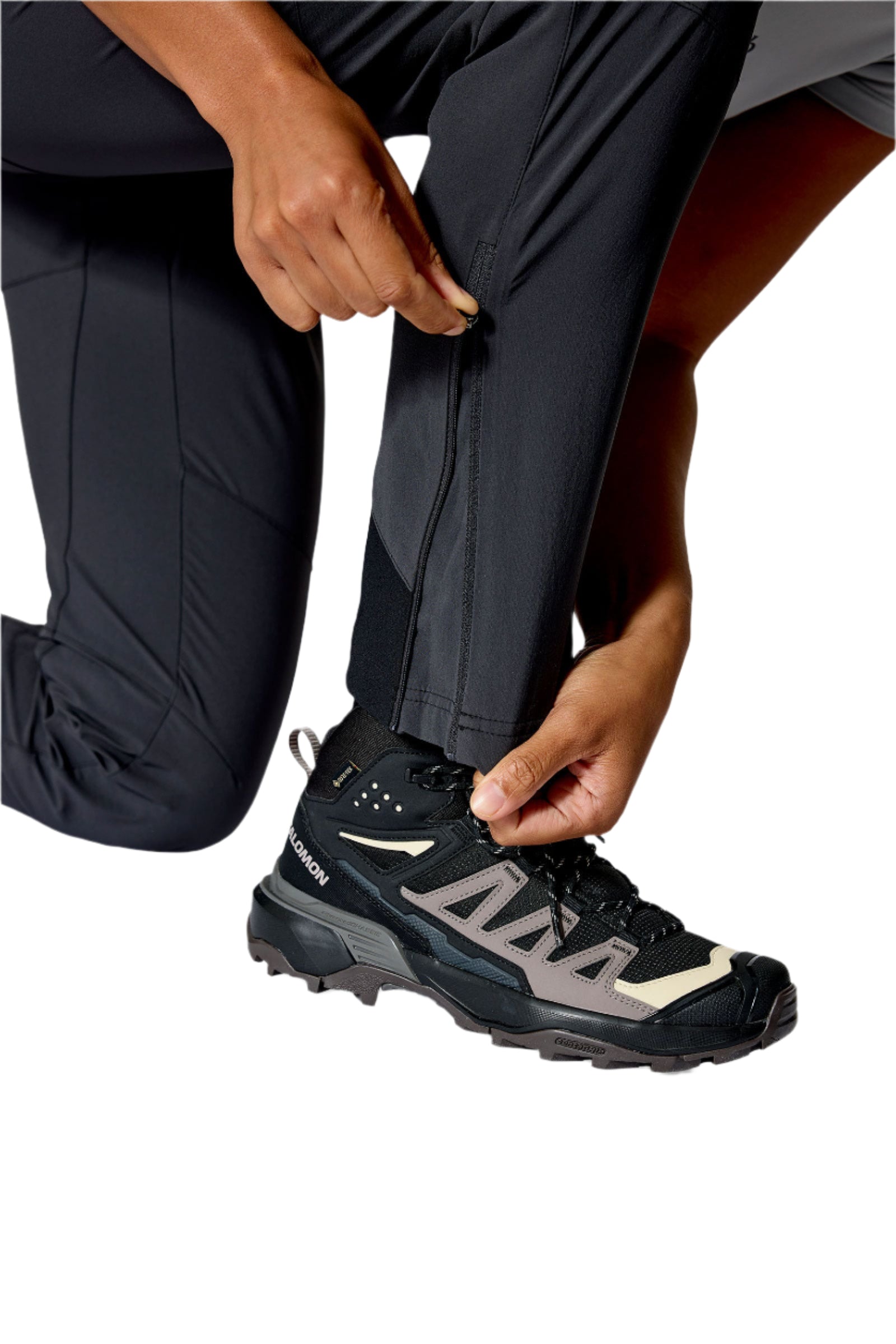 Rab Women's Ascendor Pants in Anthracite - hem detail
