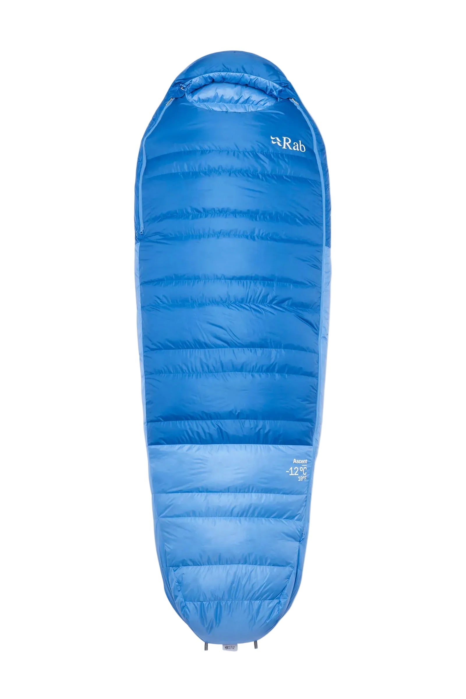 Rab Women's Ascent Down Sleeping Bag (-12°C/10F) in Dark Bluebird/Birdbird - Front