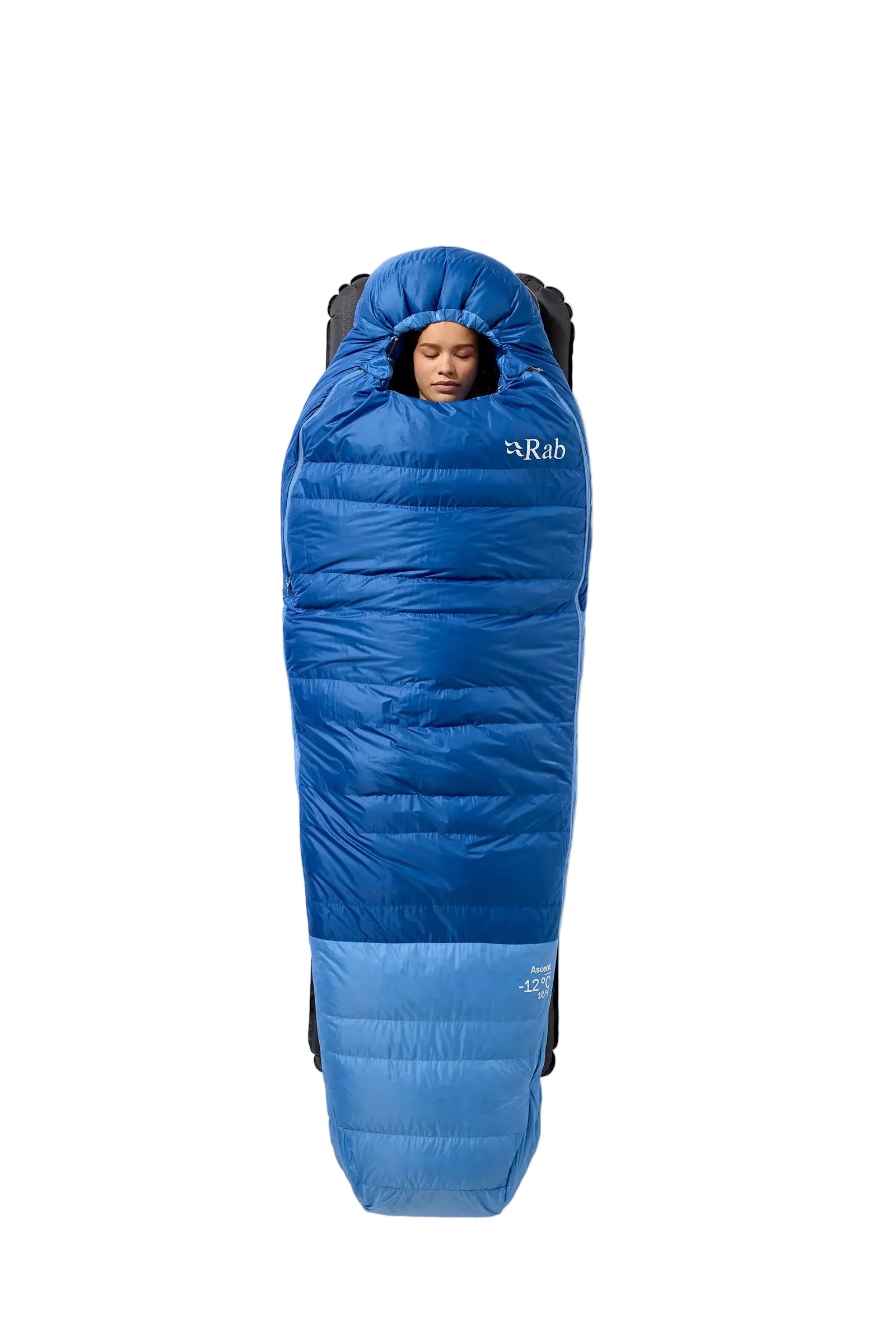 Rab Women's Ascent Down Sleeping Bag (-18°C/0F) in Dark BlueBird/BlueBird - Storage Sack