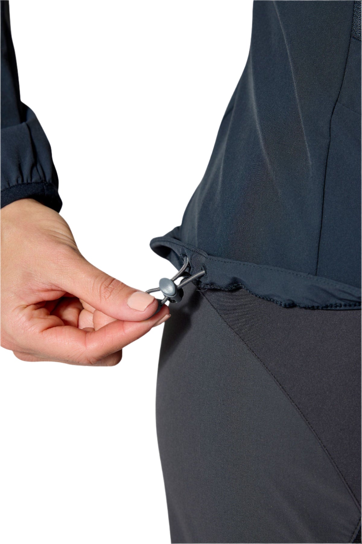 Rab Women's Borealis Hooded Jacket in Beluga - cuff detail