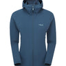 Rab Women's Borealis Hooded Jacket in Tempest Blue - front