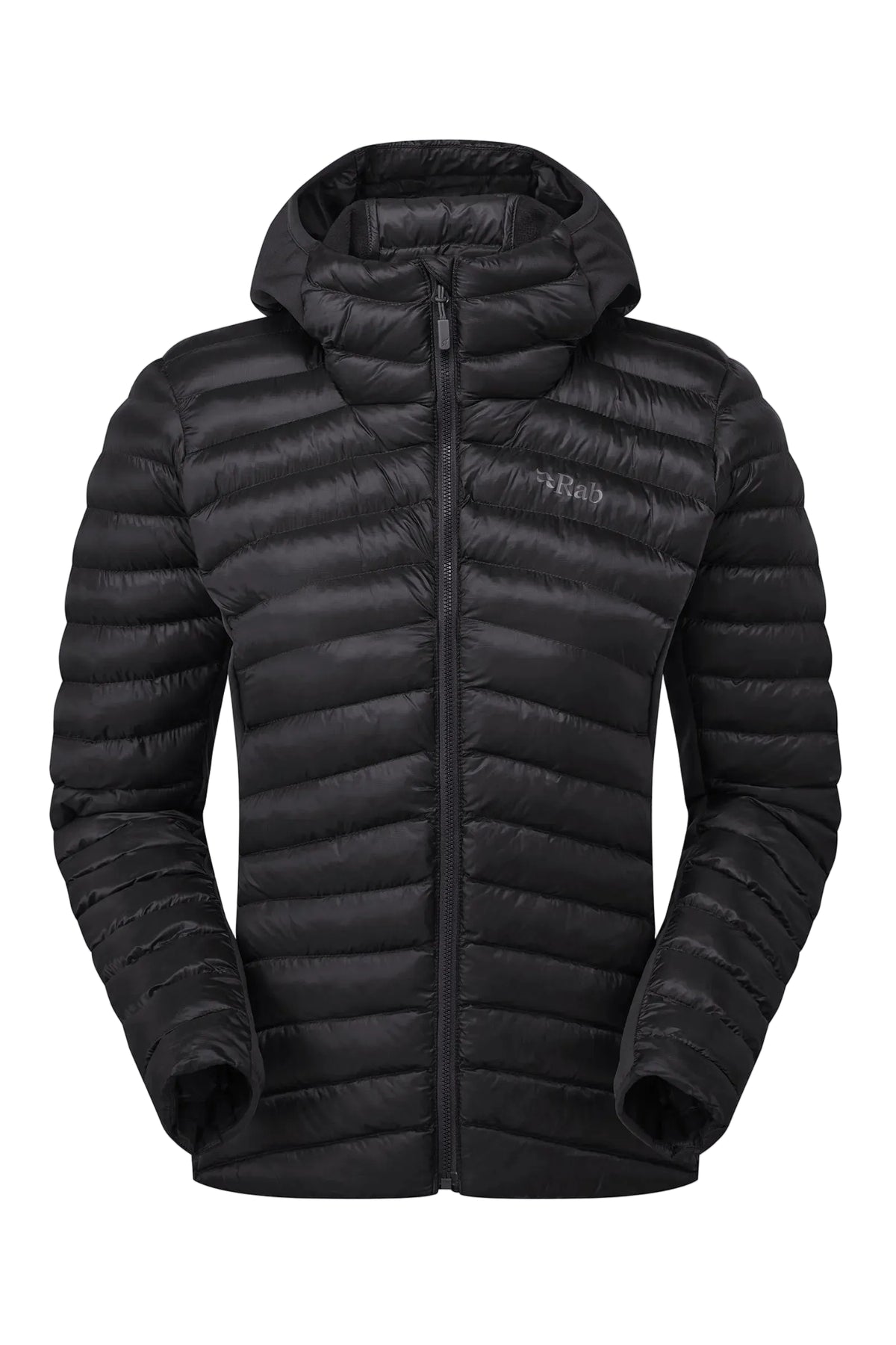 Rab Women's Cirrus Flex Insulated Hooded Jacket in Black - front