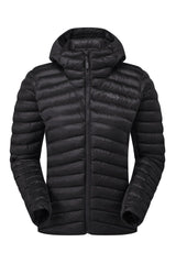 Rab Women's Cirrus Flex Insulated Hooded Jacket in Black - front