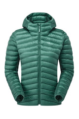 Rab Women's Cirrus Flex Insulated Hooded Jacket in Eucalyptus/Green Slate - front