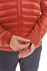 Rab Women's Cirrus Flex Insulated Hooded Jacket in Tuscan Red - cuff detail