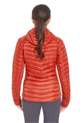 Rab Women's Cirrus Flex Insulated Hooded Jacket in Tuscan Red - worn back