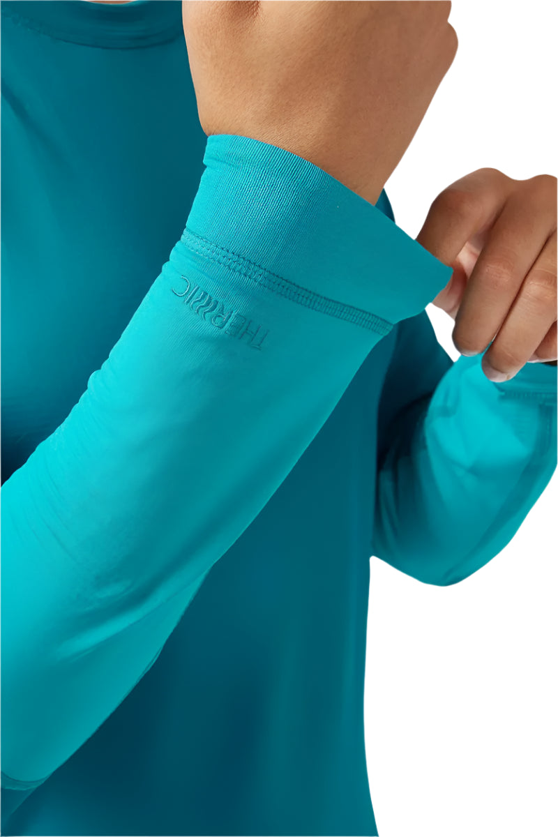 Rab Women's Conduit Crew in Ultramarine (styling reference) - detail