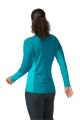 Rab Women's Conduit Crew in Ultramarine (styling reference) - worn, back