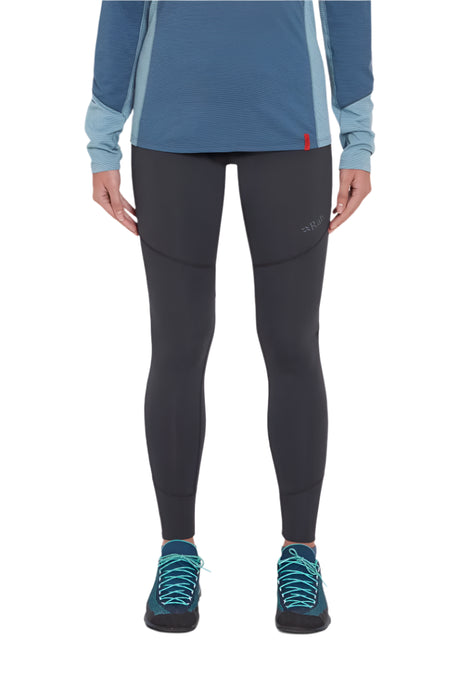 Rab Women's Conduit Tights in Beluga - worn, front