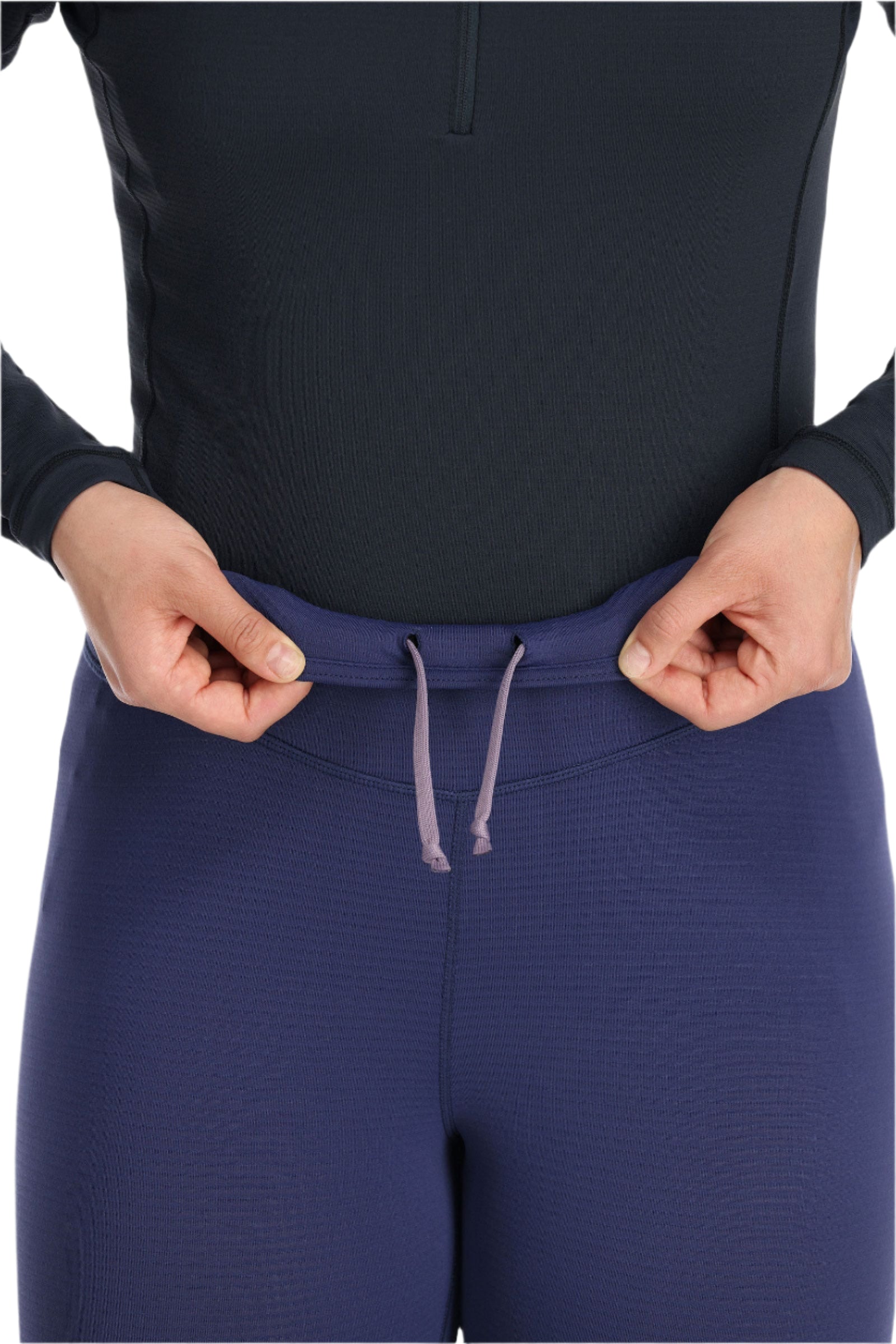 Rab Women's Conduit Tights in Patriot Blue (styling reference) - detail