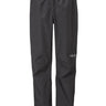 Rab Women's Downpour Eco Waterproof Full Zip Pants in Black - front
