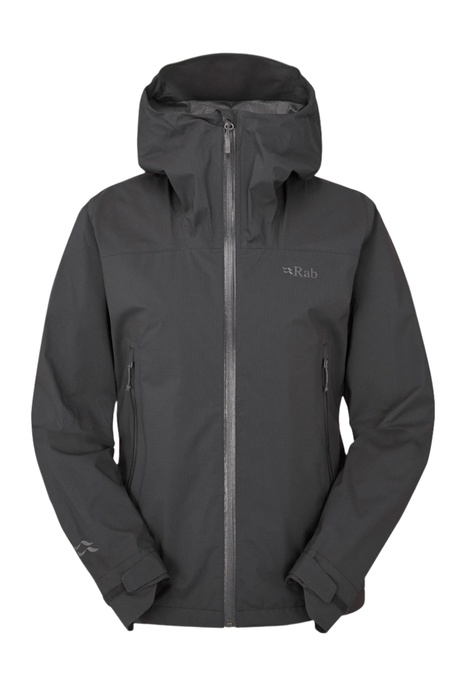 Rab Women's Downpour Light Waterproof Jacket in Anthracite - front