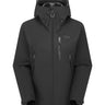 Rab Women's Downpour Mountain Waterproof Jacket in Black - front