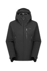 Rab Women's Downpour Mountain Waterproof Jacket in Black - front