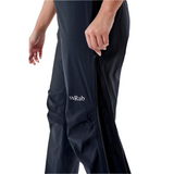 Rab Women's Downpour Plus 2.0 Pant in Black - ankle zip detail