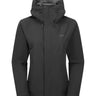 Rab Women's Downpour Waterproof Jacket in Black - front