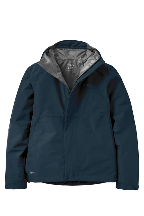 Rab Women's Downpour Waterproof Jacket in Galaxy Blue - front