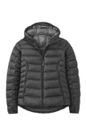 Rab Women's Electron Pro Down Jacket in Black - front, hood up