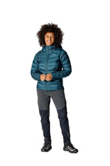 Rab Women's Electron Pro Down Jacket in Black - worn, front