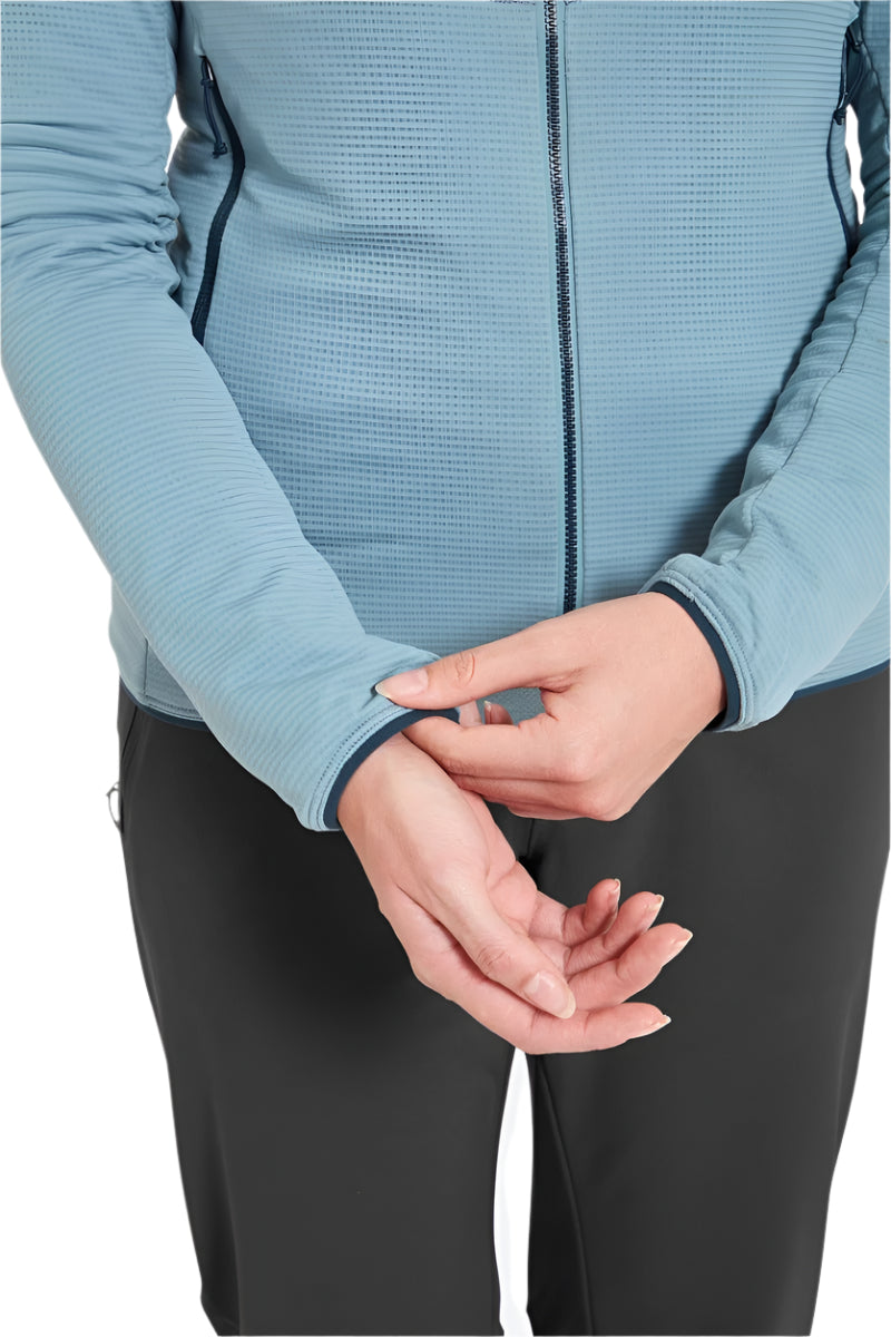 Rab Women's Evolute Hoody in Citadel - cuff detail