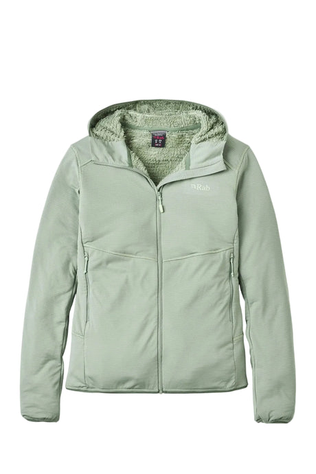 Rab Women's Evolute Hoody in Dark Fig Green - front