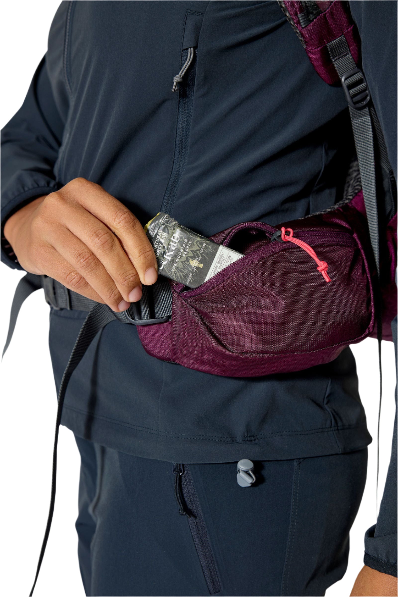 Rab Women's Exion ND35L Hiking Pack in Mulberry - Hipbelt Pocket