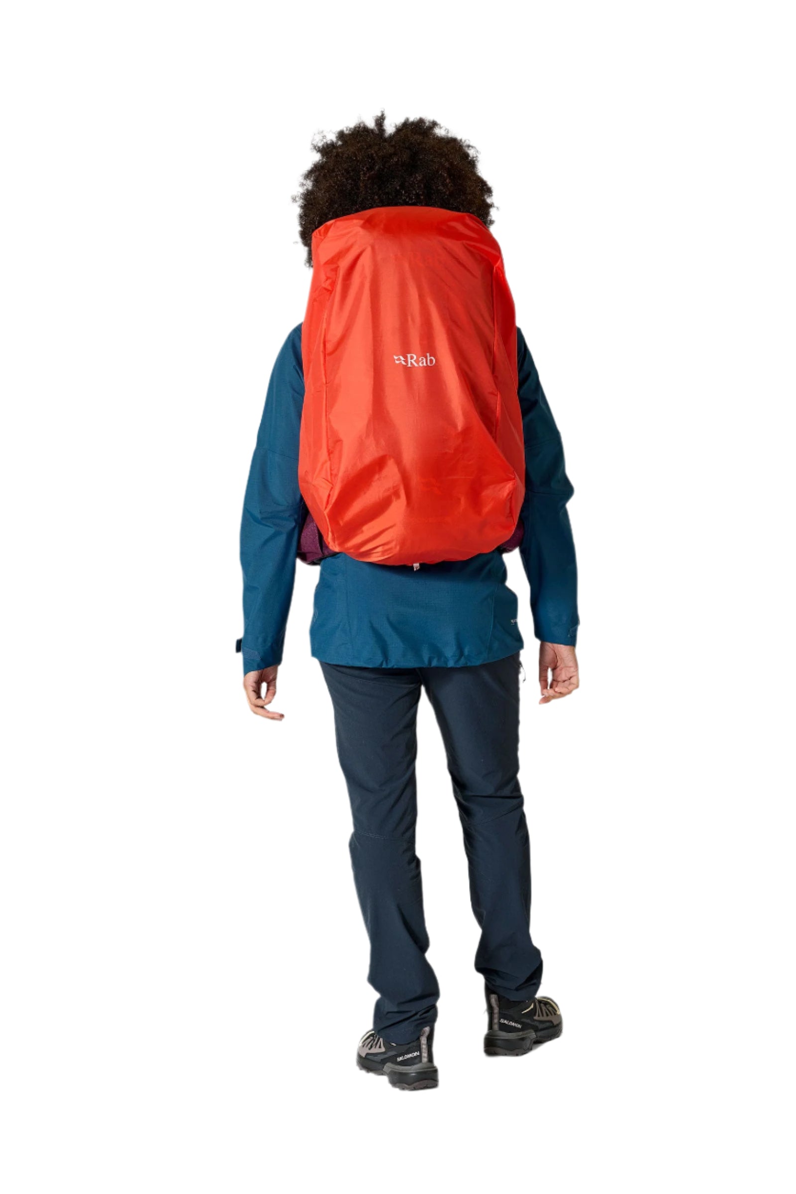 Rab Women's Exion ND35L Hiking Pack in Mulberry - On Model Full Length Back
