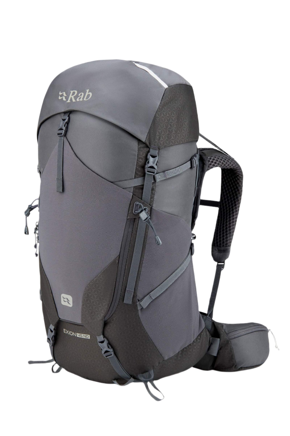 Rab Women's Exion ND45L Hiking Pack in Anthracite/Graphene - Front View