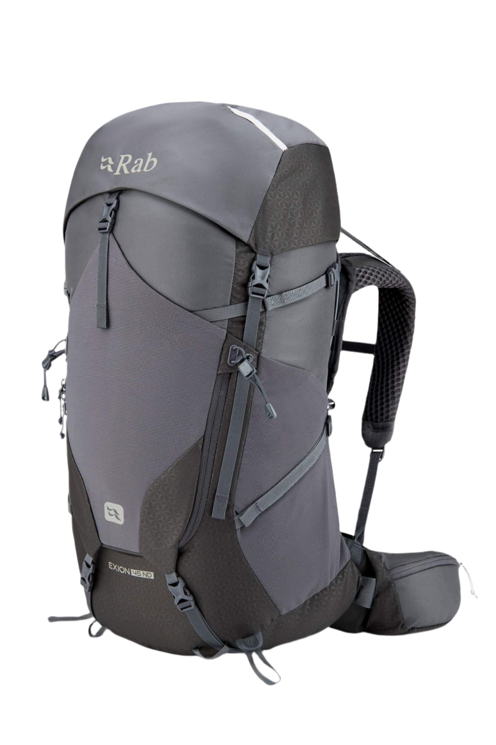 Rab Women's Exion ND45L Hiking Pack in Anthracite/Graphene - Front View
