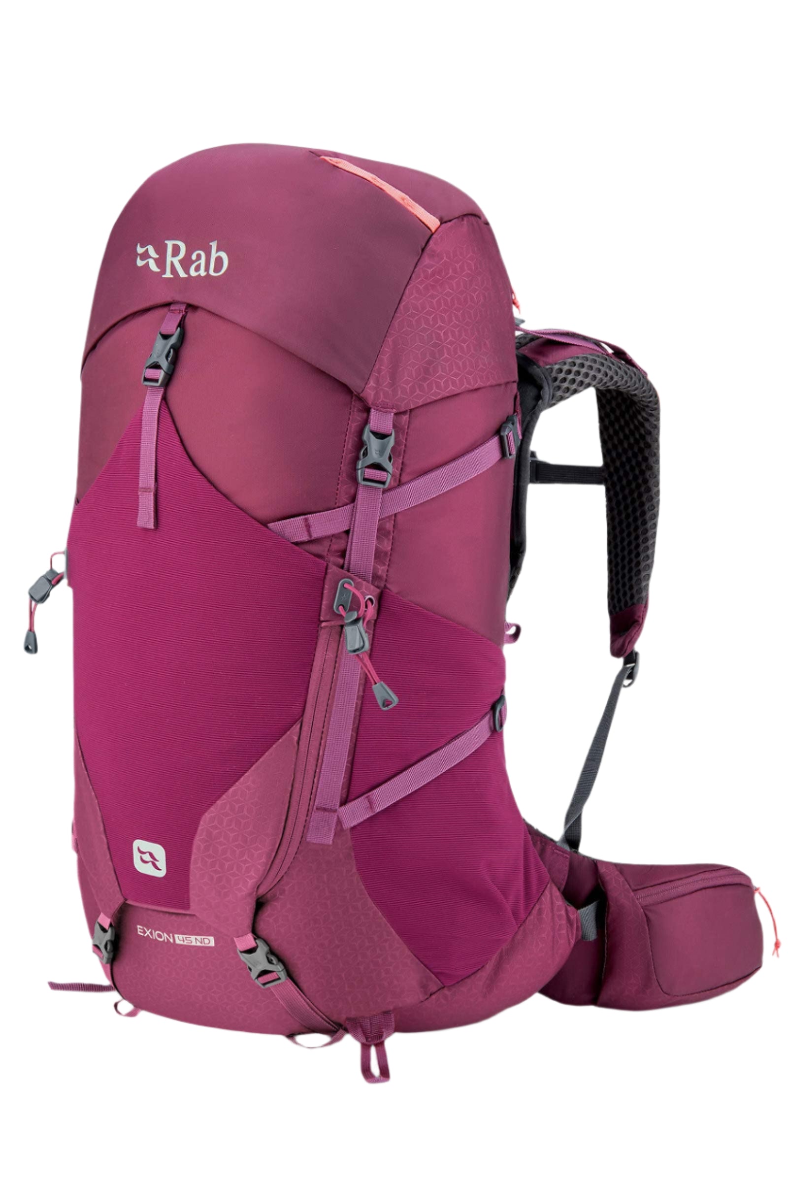 Rab Women's Exion ND45L Hiking Pack in Mulberry - Front View