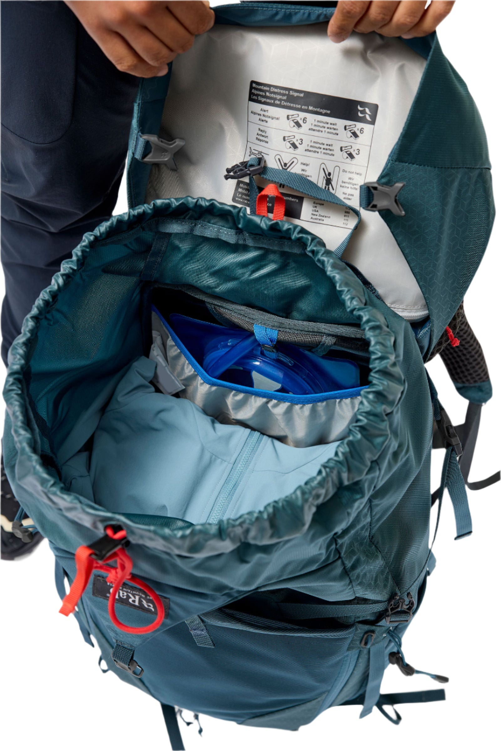 Rab Women's Exion ND45L Hiking Pack in Orion Blue - Hydration Sleeve