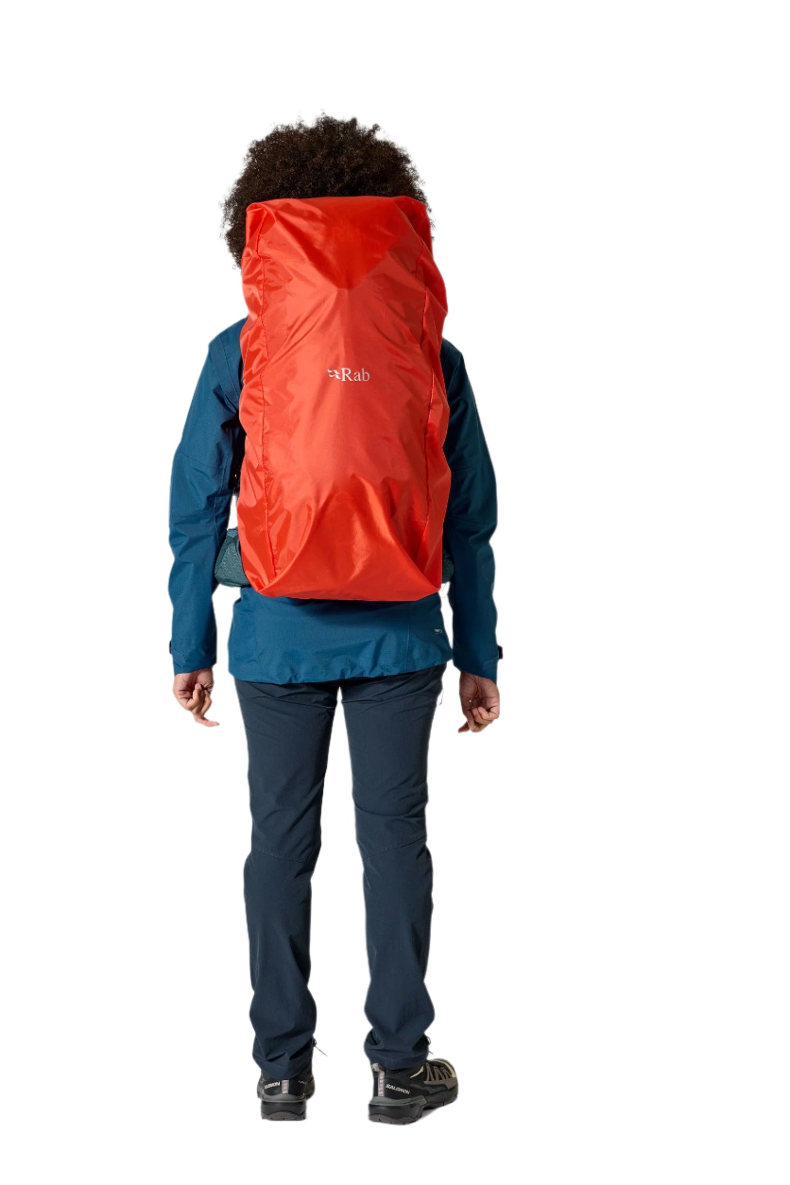 Rab Women's Exion ND45L Hiking Pack in Orion Blue - On Model Full Length Back
