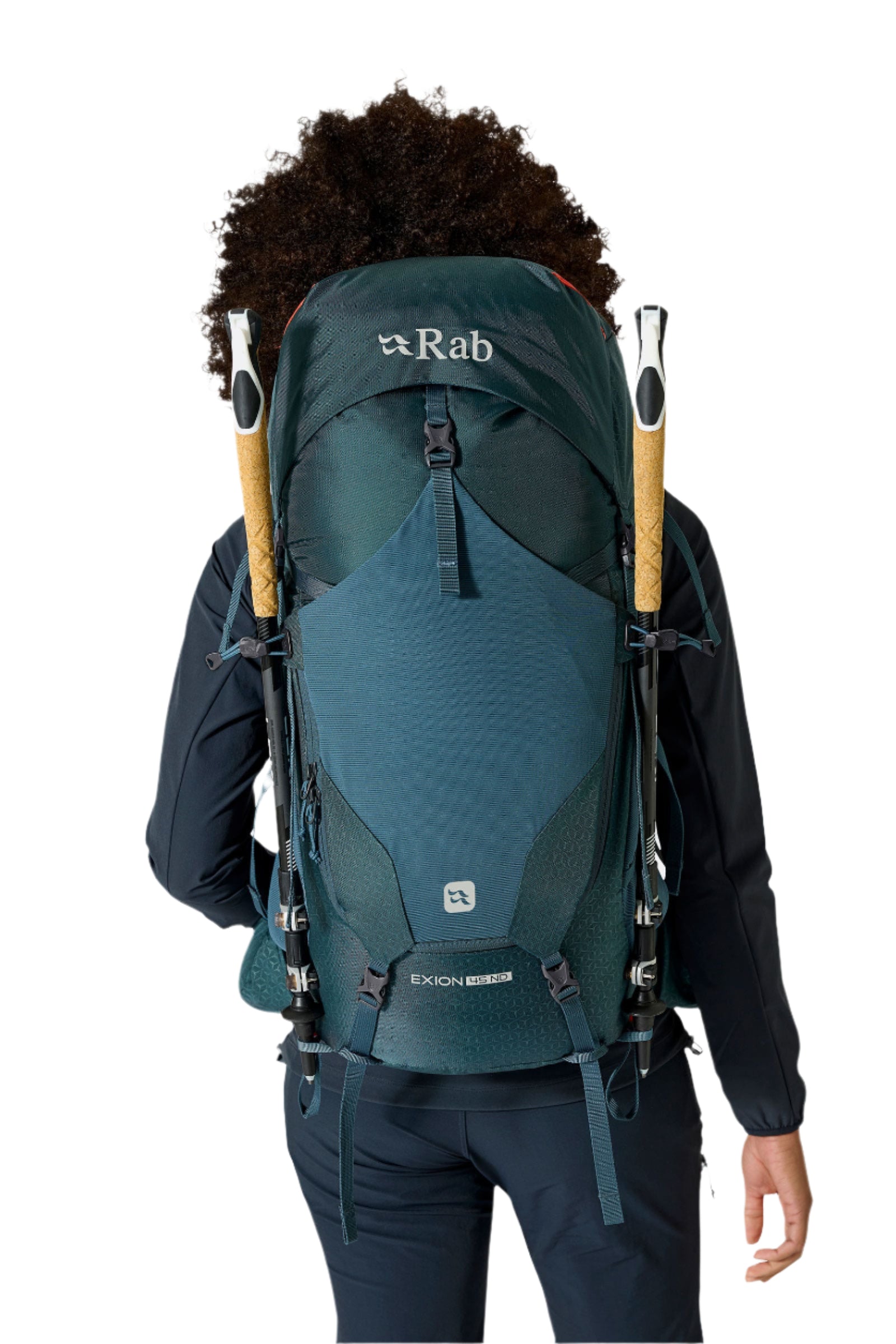 Rab Women's Exion ND45L Hiking Pack in Orion Blue - Pole Carry