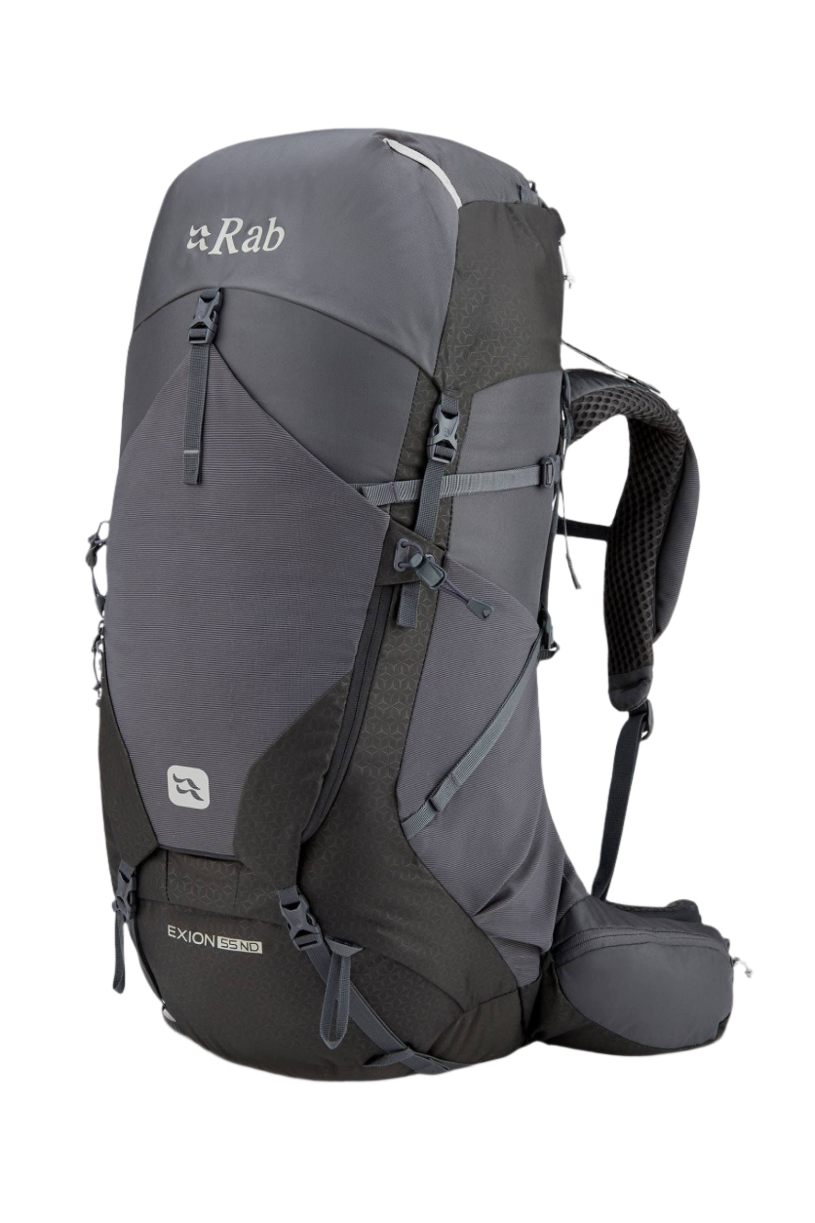 Rab Women's Exion ND55L Hiking Pack in Anthracite/Graphene - Front View