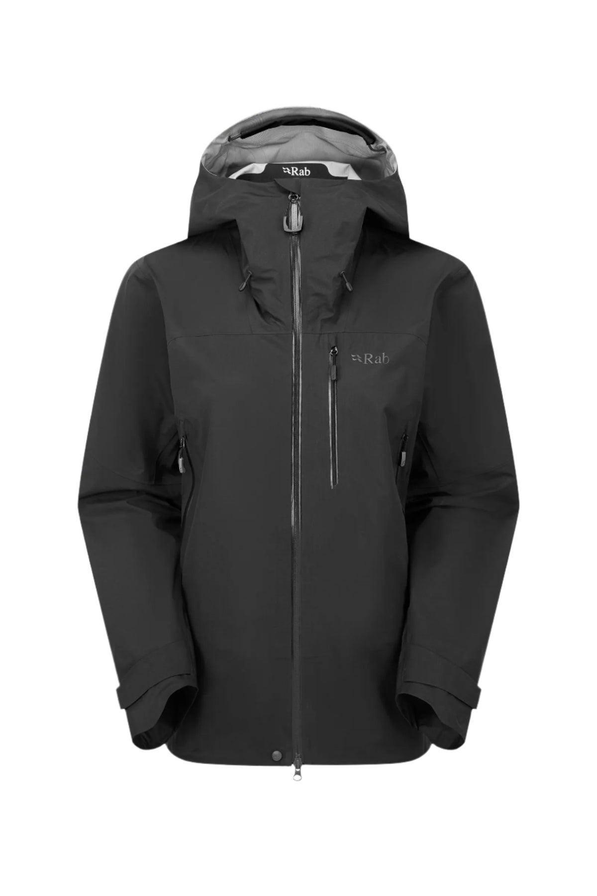 Rab Women's Firewall Mountain Waterproof Jacket in Black - front