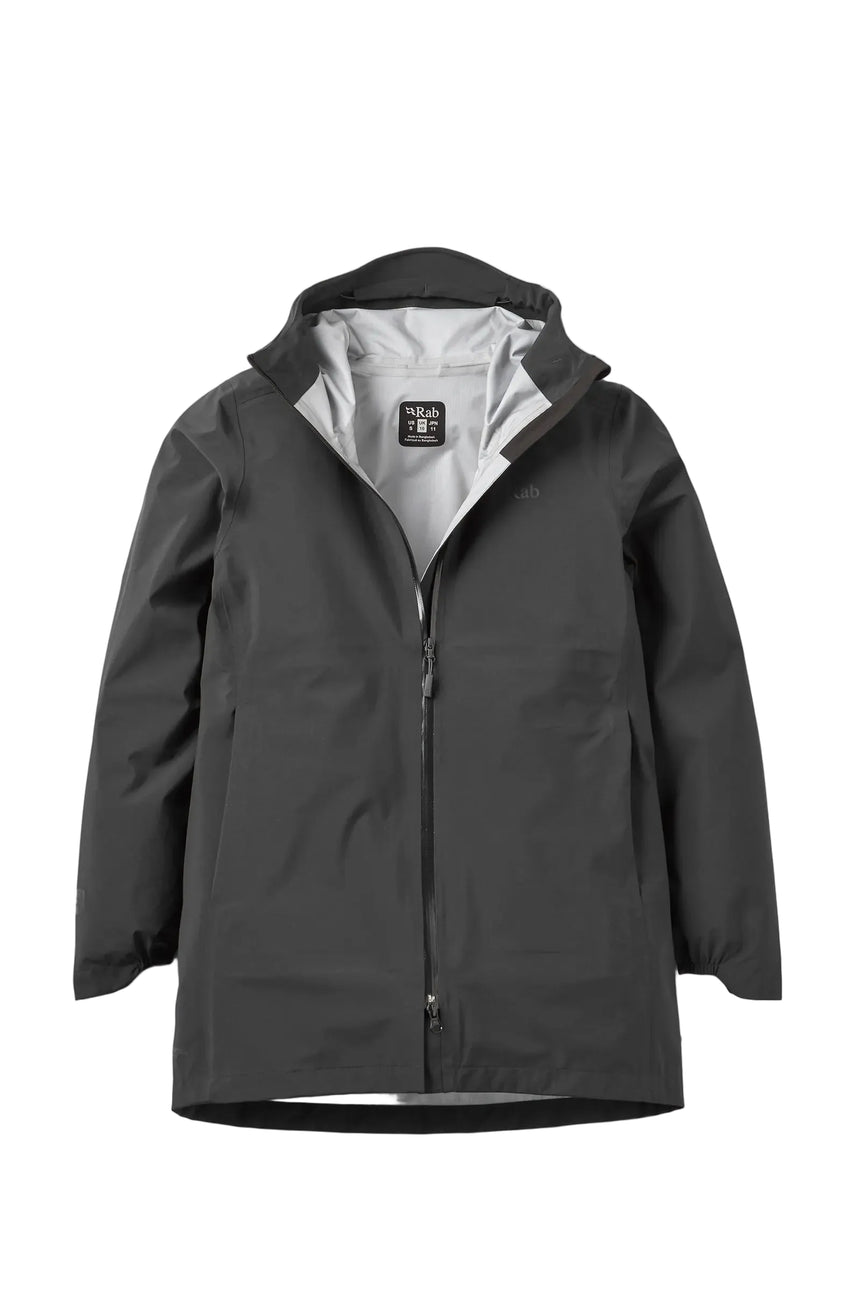 Rab Women's Firewall Waterproof Parka in Black - front